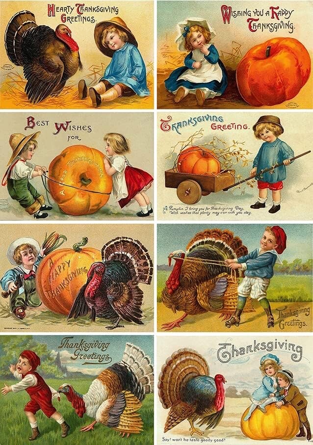 THANKSGIVING GREETINGS PAPER FOR DECOUPAGE/CRAFT  BY EUROPEAN EXCELLENCY LMTD.