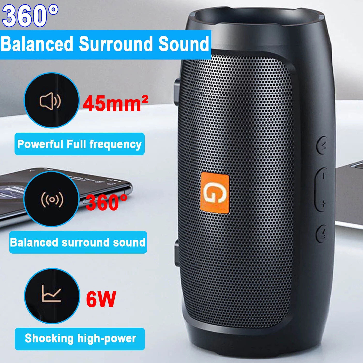 FRAZCOM Bluetooth Speaker, Portable Wireless Speaker for Family/Party/Great Gift