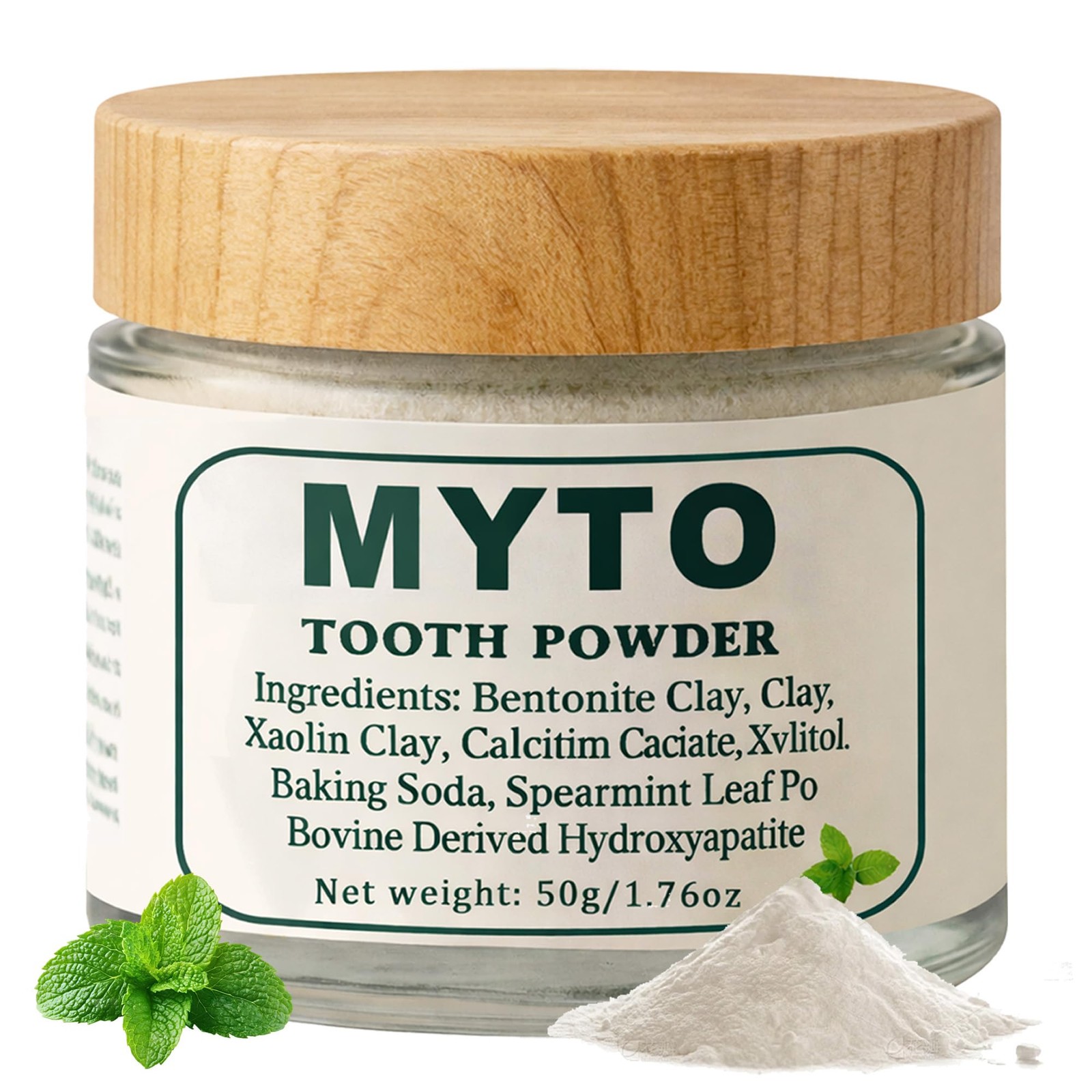 Myto Tooth Powder, RemineralizingHydroxyapatite 1.76 Ounce (Pack of 1)