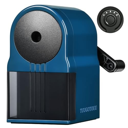 Manual Pencil Sharpener with Container 5 Grades of Thickness Blue | Desktop