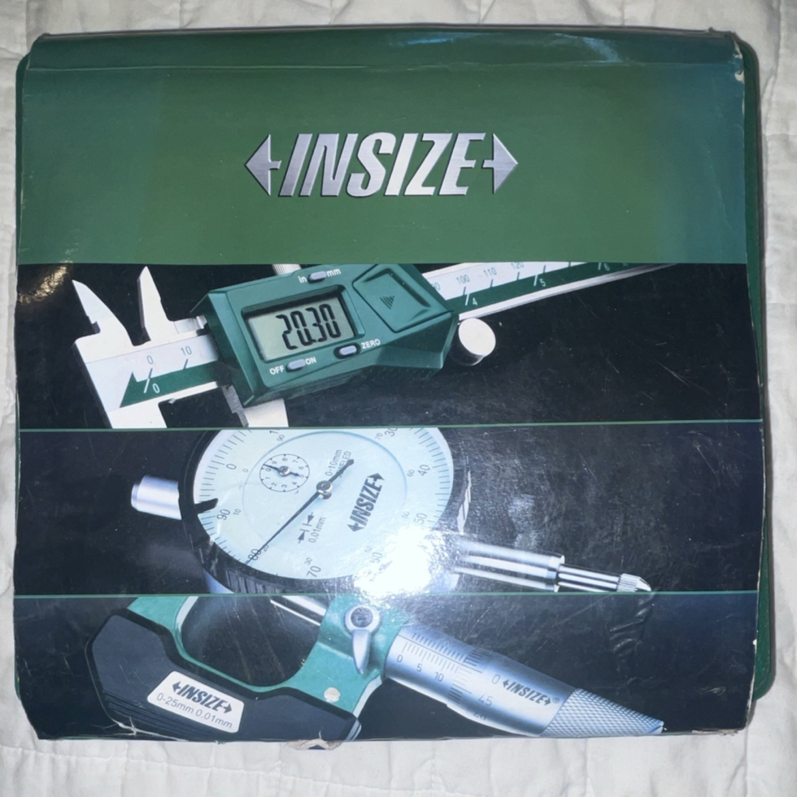 INSIZE Outside Micrometer Set 0-75mm 0.01mm Mechanical 3203-753A