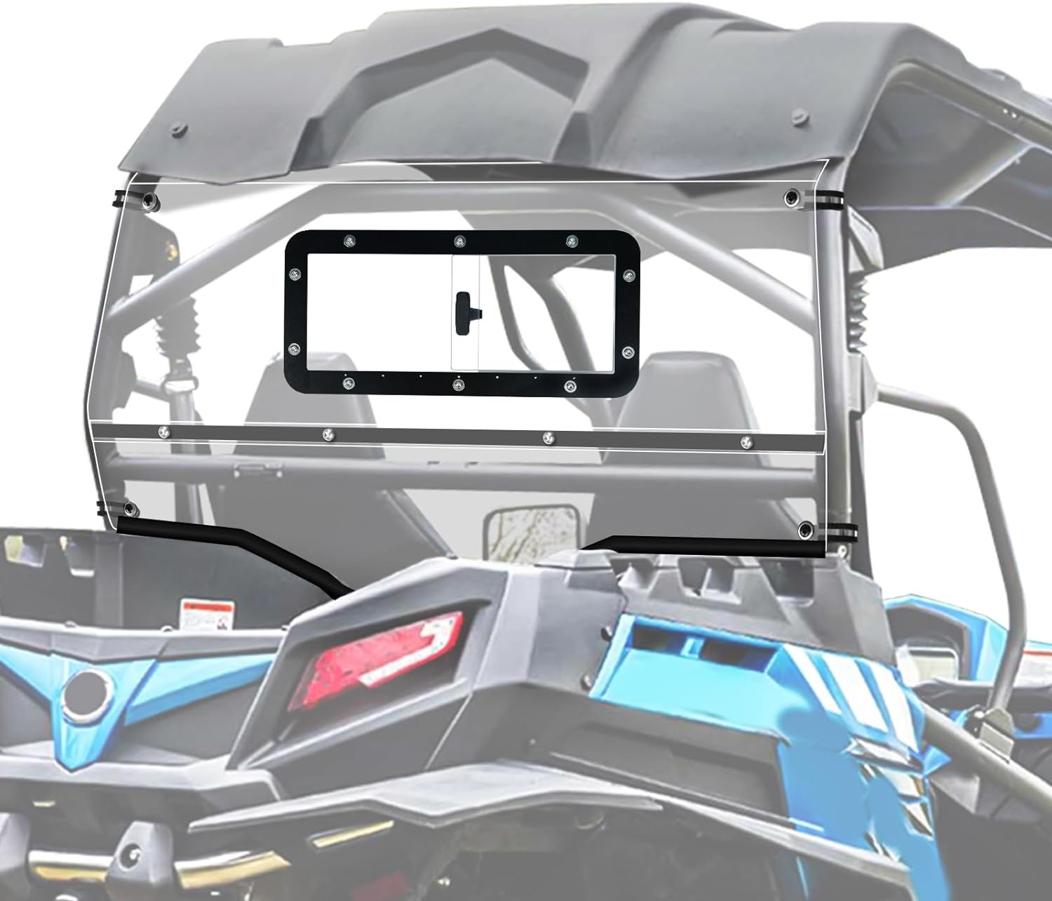 UTV Vented Rear Windshield W/ Sliding Window for 2014-2022 CFMOTO ZForce 800 EX
