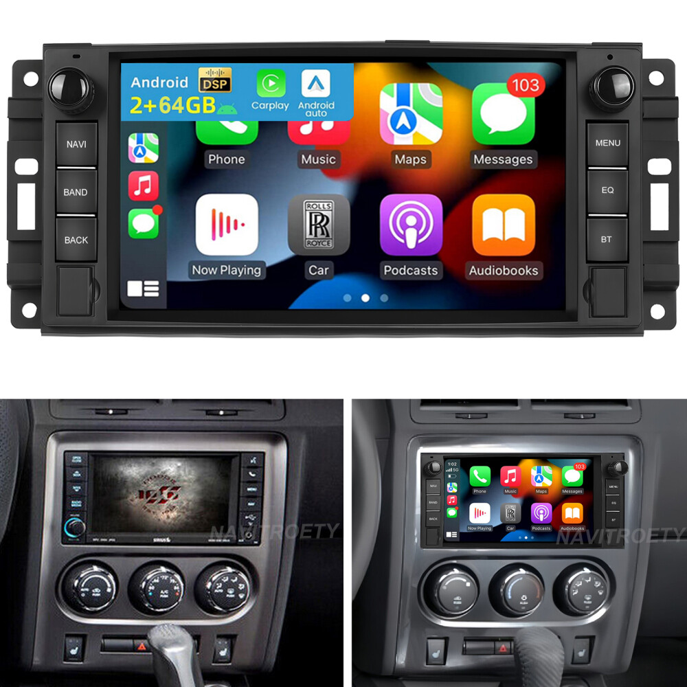 7" CarPlay For 2008-2014 Dodge Challenger Android 15 Car Stereo GPS Radio 2+64GB