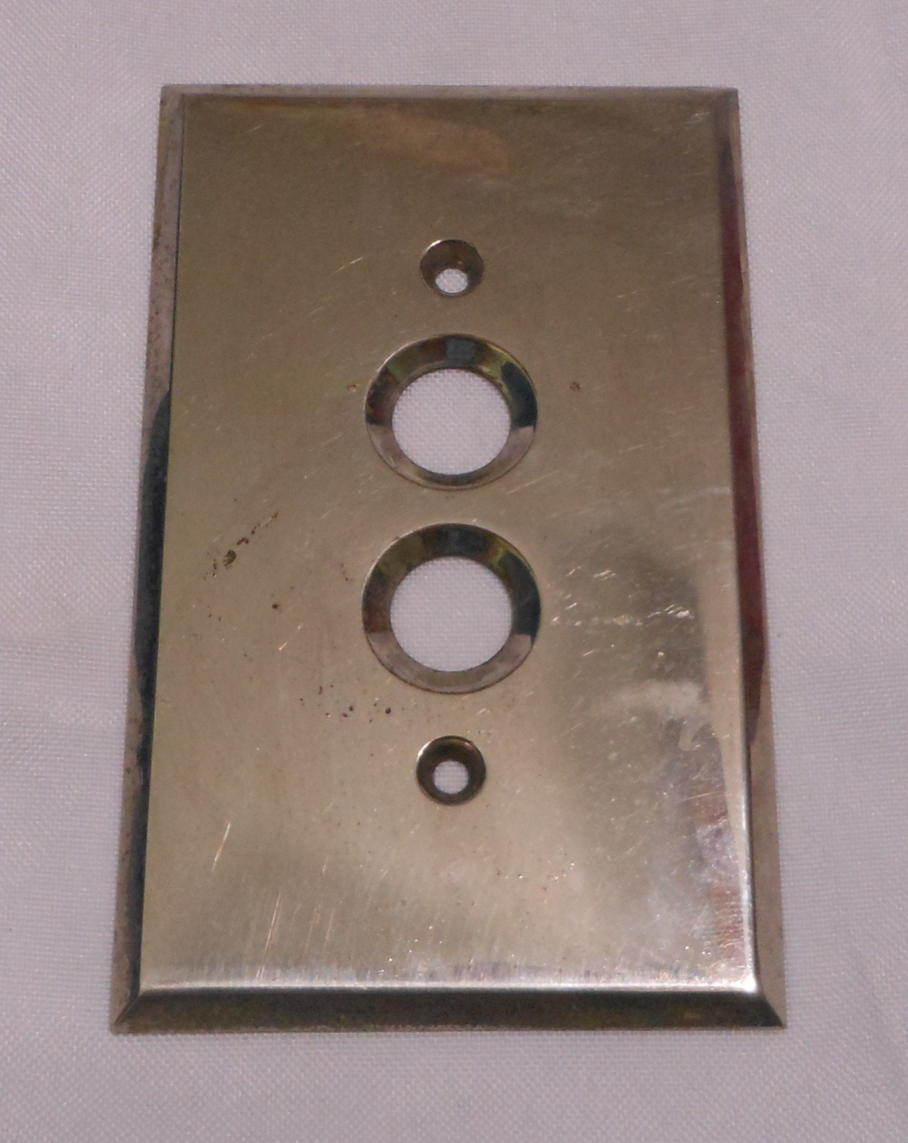 Vintage Perkins Push Button Light Switch Single Chrome 4.5" H x 2.75" W
