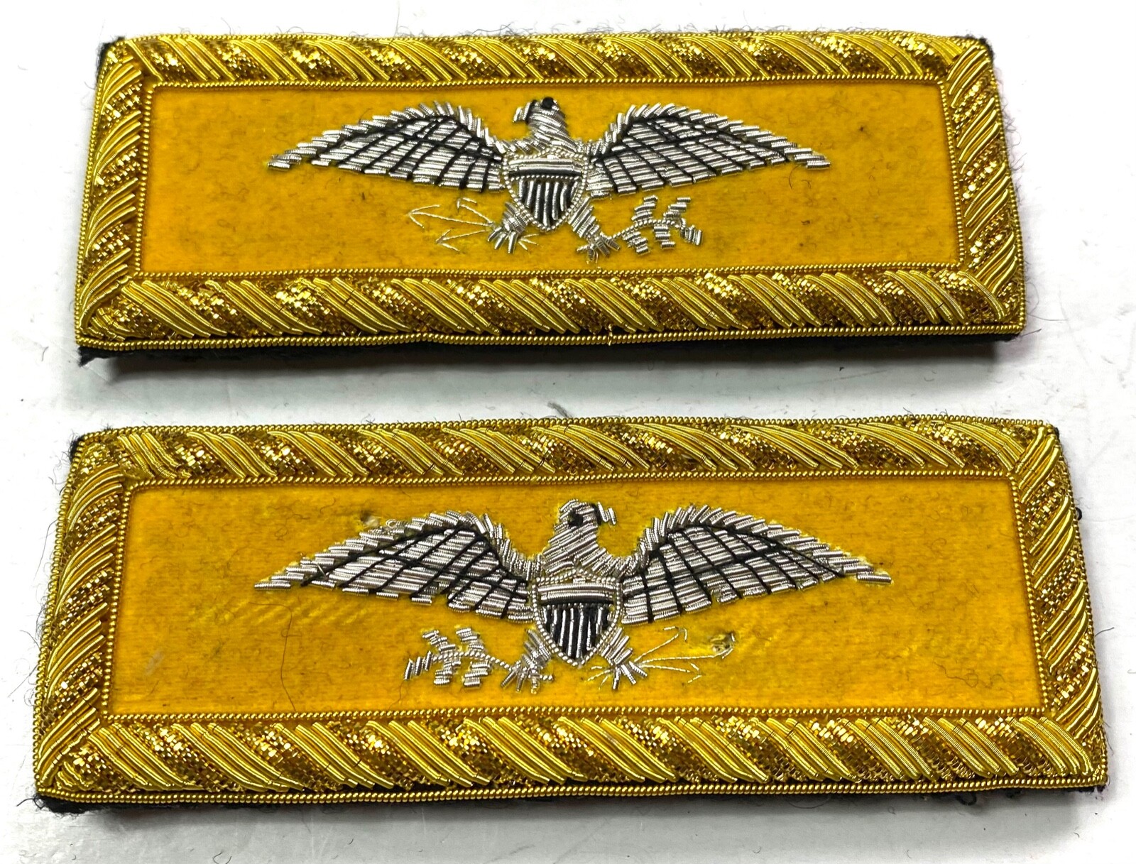 INDIAN WARS US ARMY M1872 CAVALRY COLONEL TUNIC SHOULDER BOARDS W/CILPS