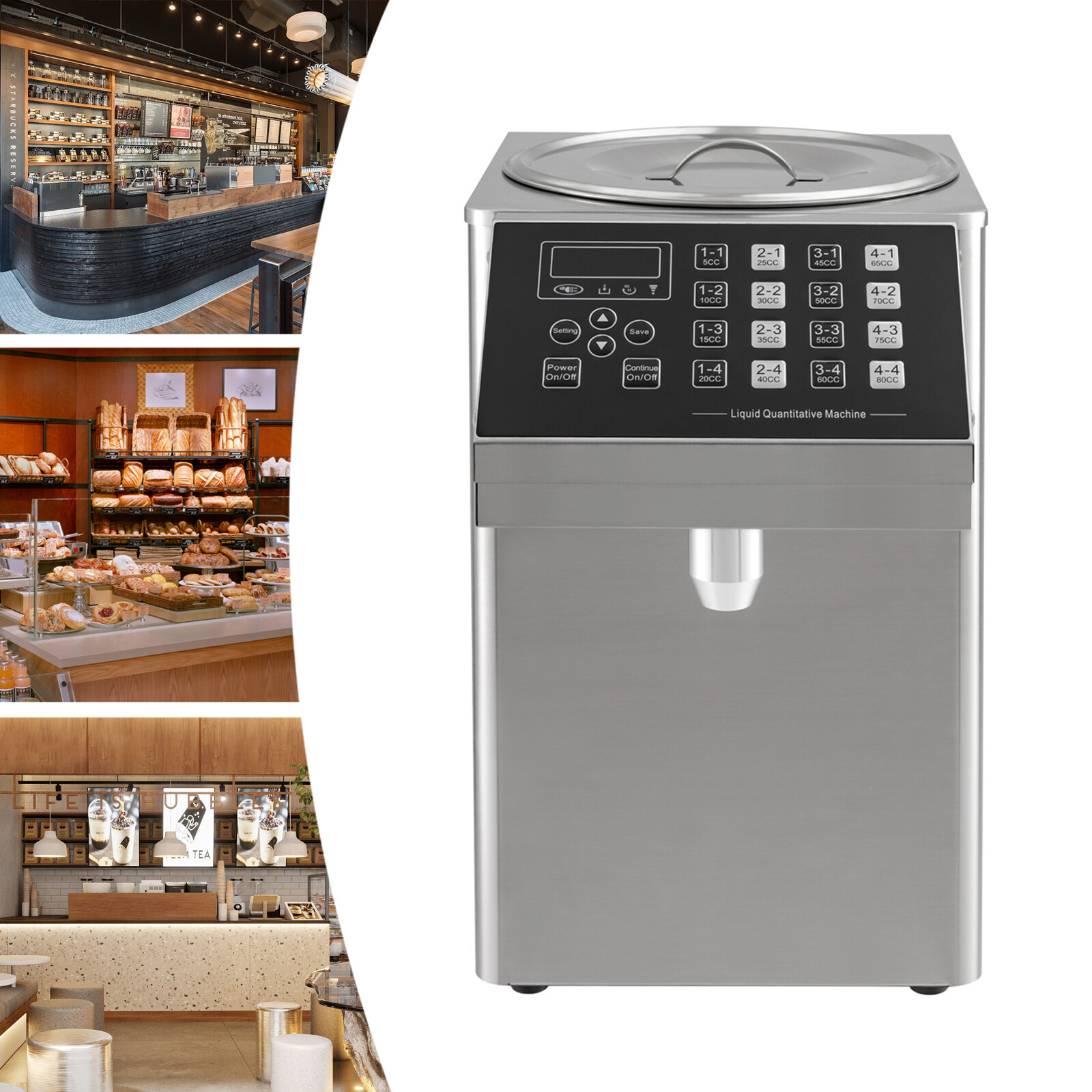 Automatic Fructose Dispenser for Milk Tea - 16 Configurations, 2.11 Gallons