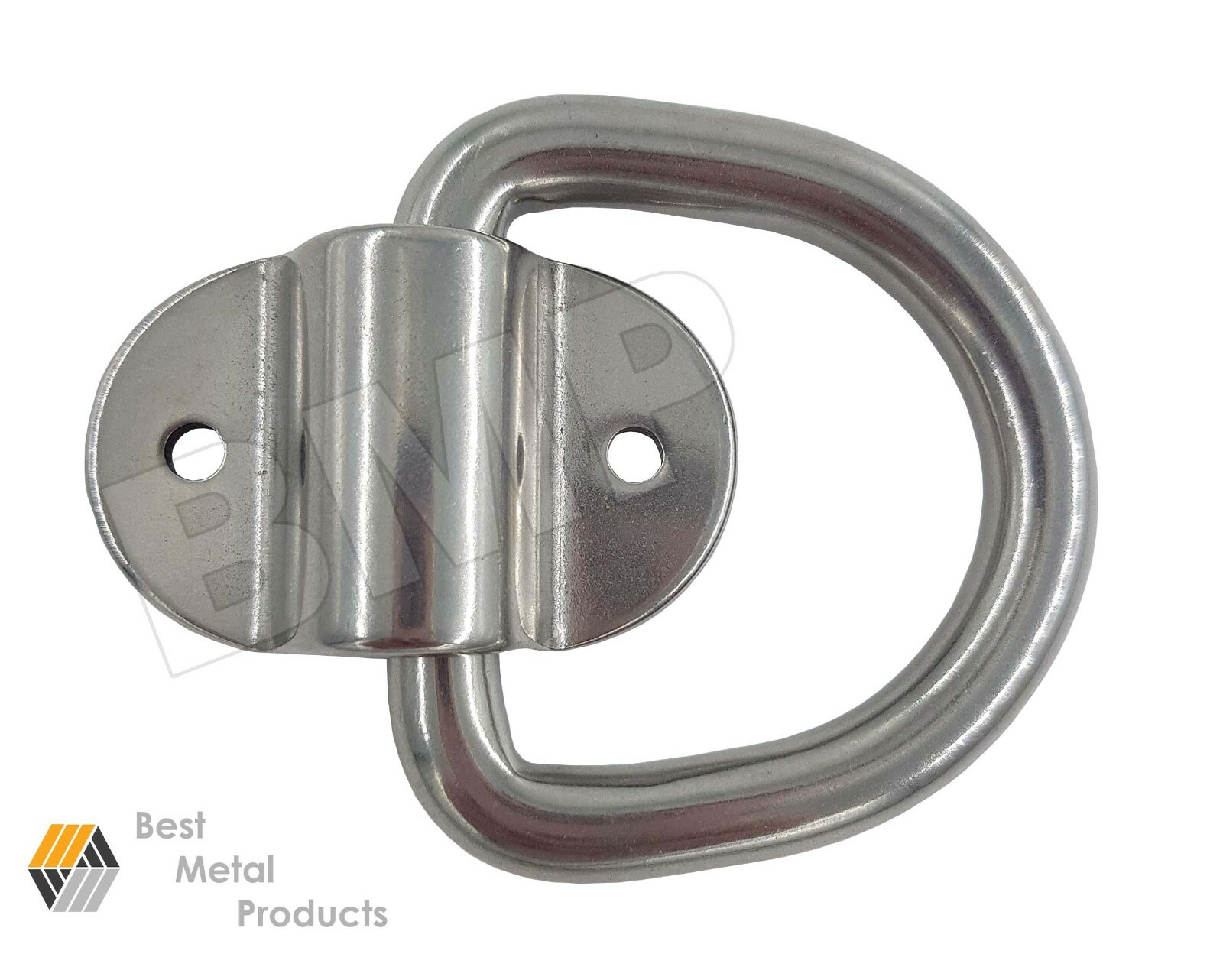 (2) Stainless Steel D-Ring 3/8" Bolt-On Anchor Trailer 1000206