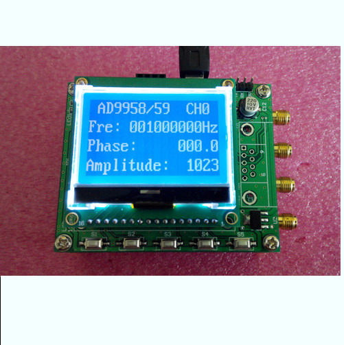 Good AD9958 AD9959 200Mhz DDS Signal Generator + STM32F103 32bit board