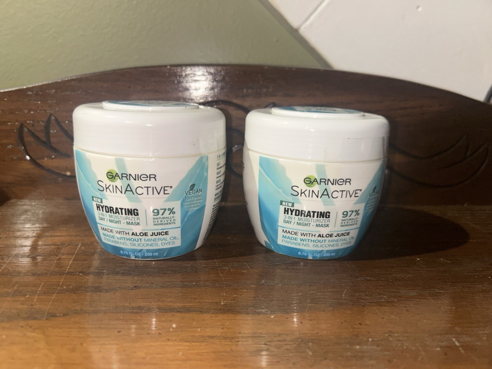 Garnier SkinActive 3in1 Face Moisturizer Mask with Aloe For Dry Skin 6.75 oz X2