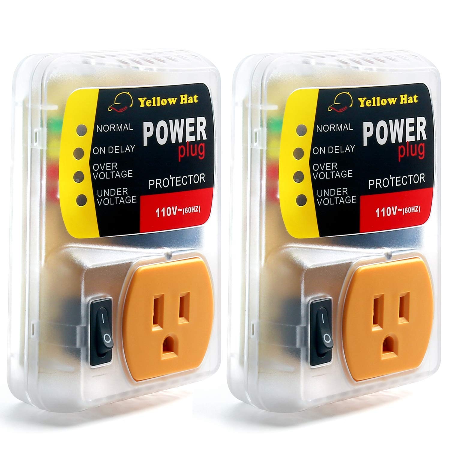 2 PCS Red Surge Voltage Protector Home Appliance Brownout Outlet 110V 15A