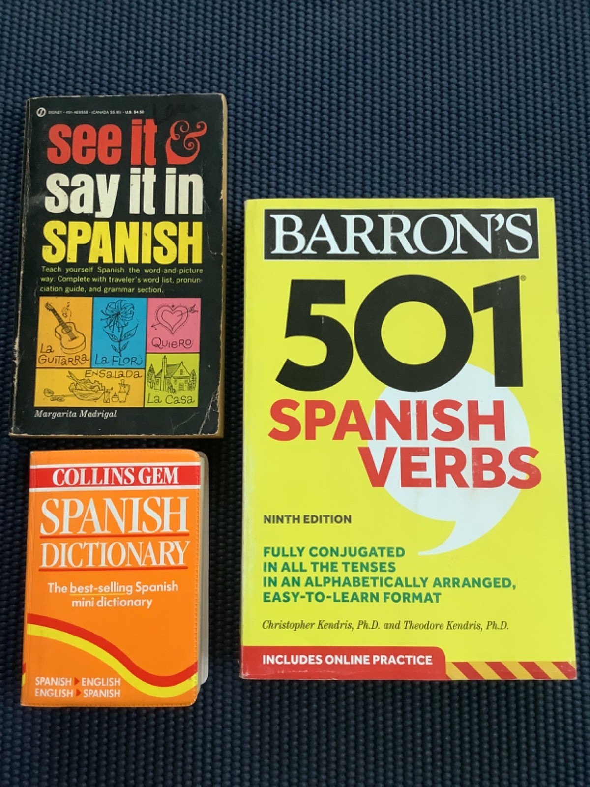 501 Spanish Verbs See It And Say Pocket Dictionary Language Learn Study 3 Books