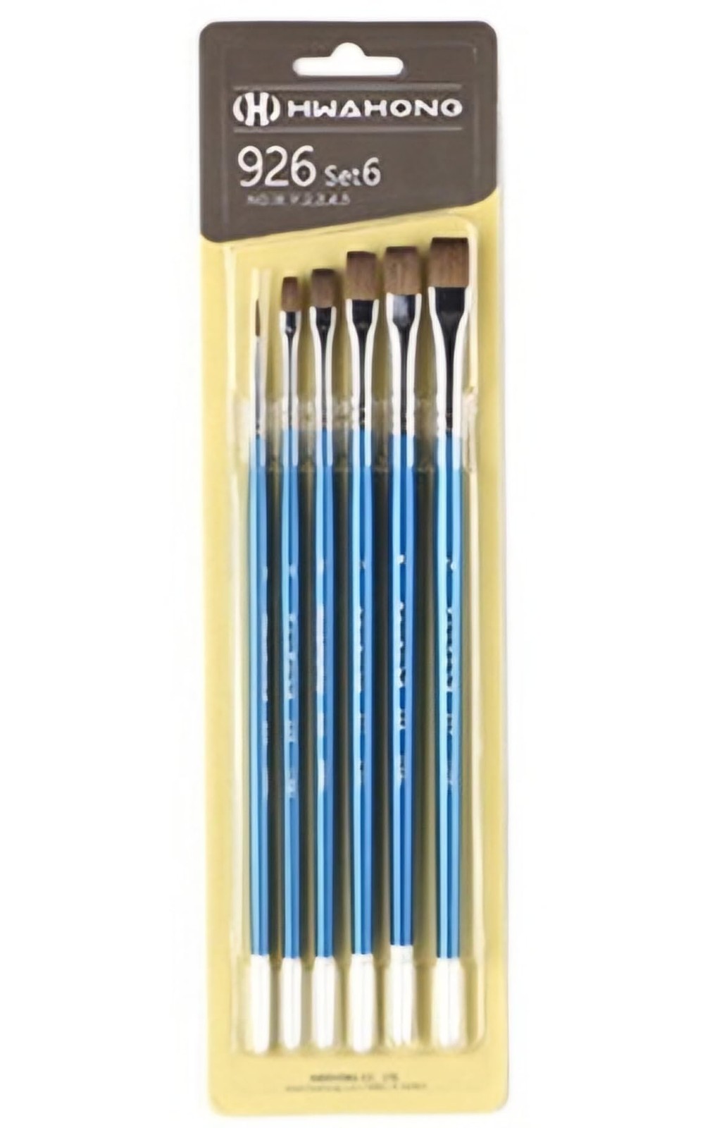 926 Series Soft Flat Brush Set by Design 6 Pieces Filbert Watercolor Oil Acrylic