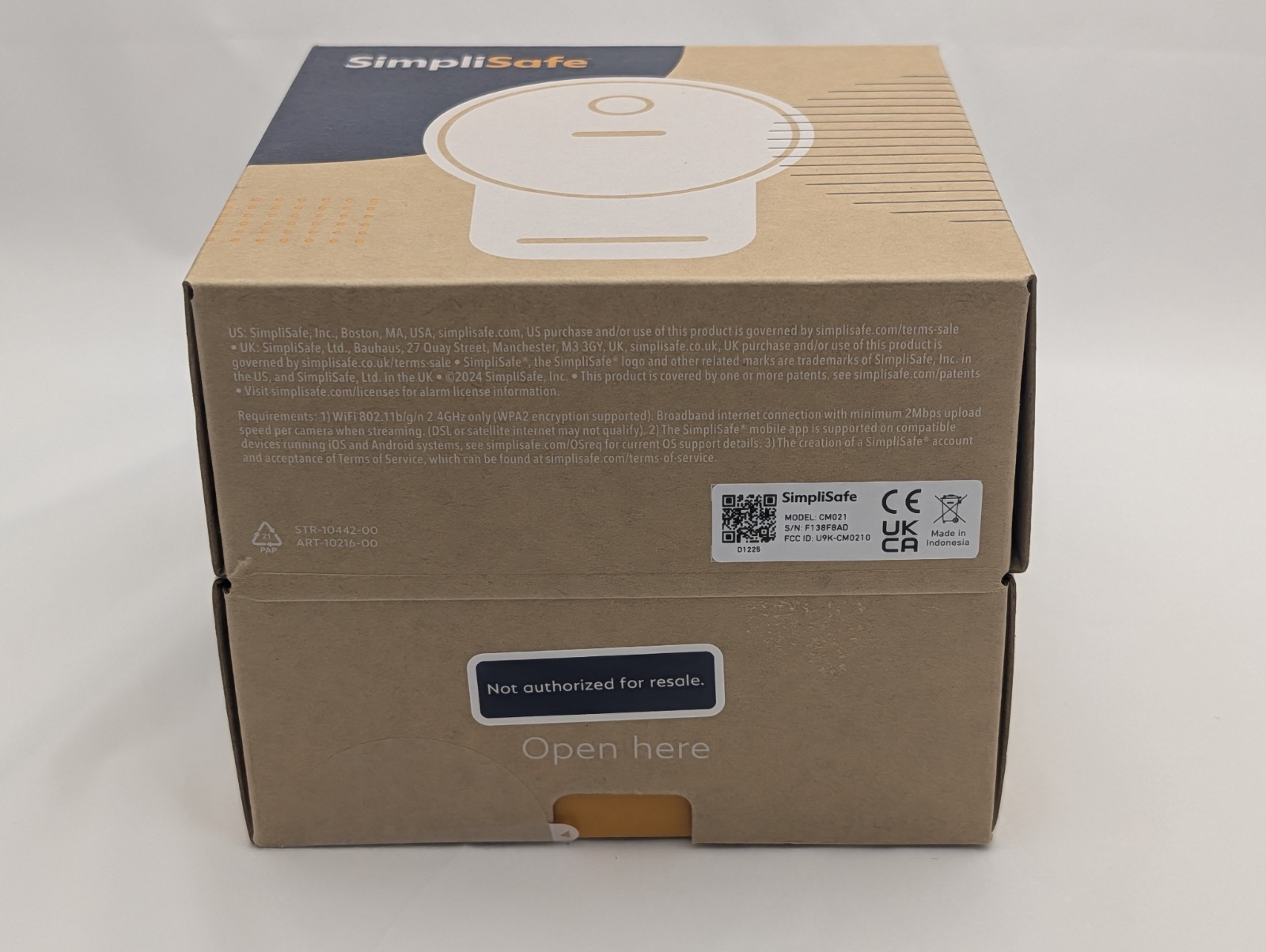 SimpliSafe Wireless Outdoor Security Camera 1080P Guard Motion CMOB1 White