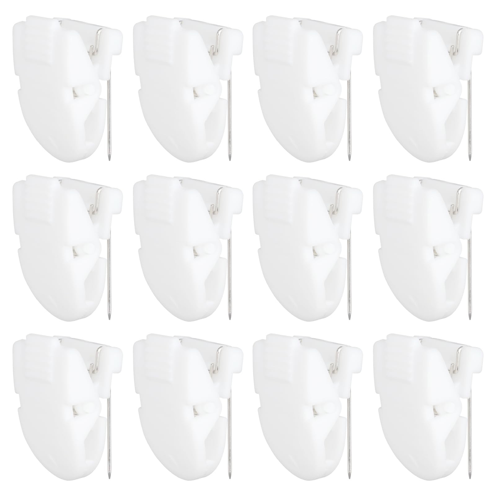 12pcs Cubicle Clips, Plastic Cubicle Hooks for Fabric Walls Panel Push Pin Pi...