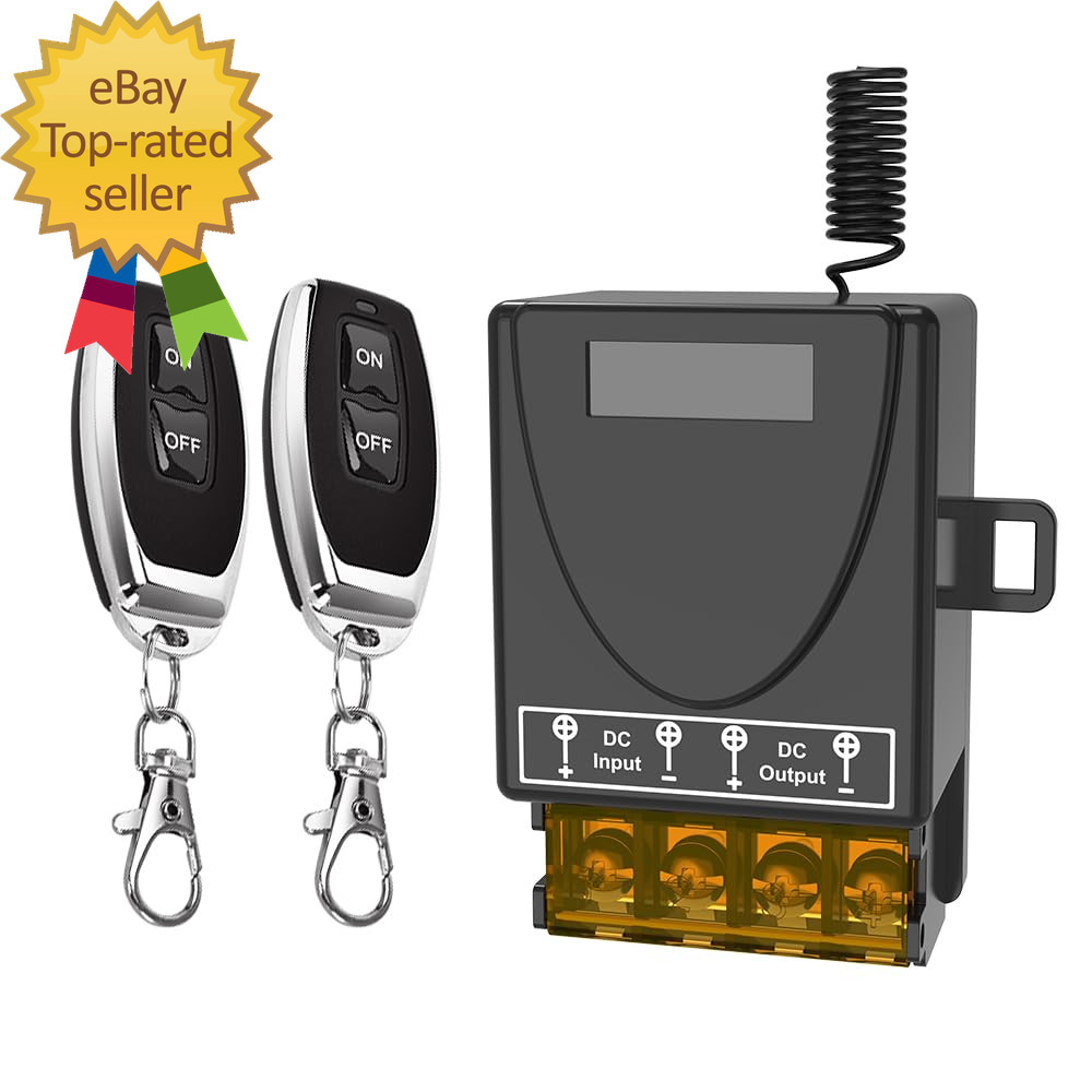 12V Remote Switch Wireless DC12V/24V/48V/72V 30A Relay RF Control Switch