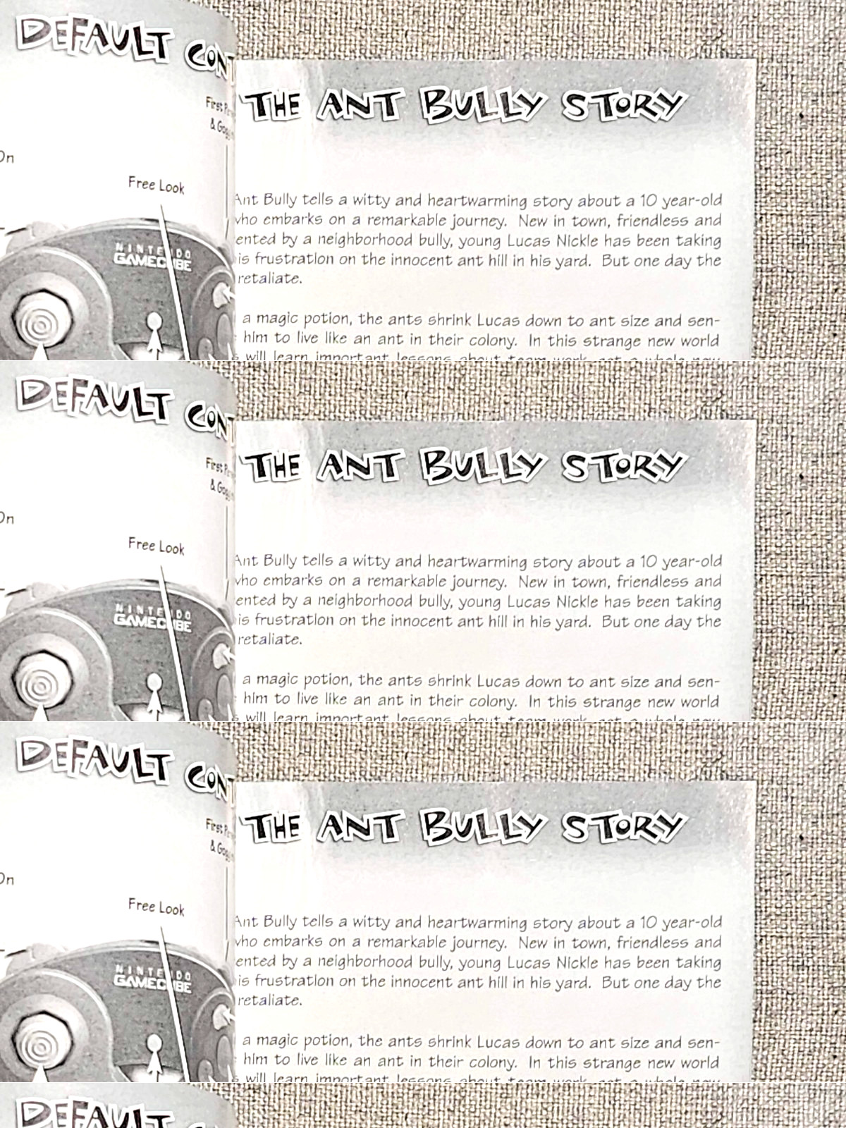 The Ant Bully Instruction Manual Only - GameCube
