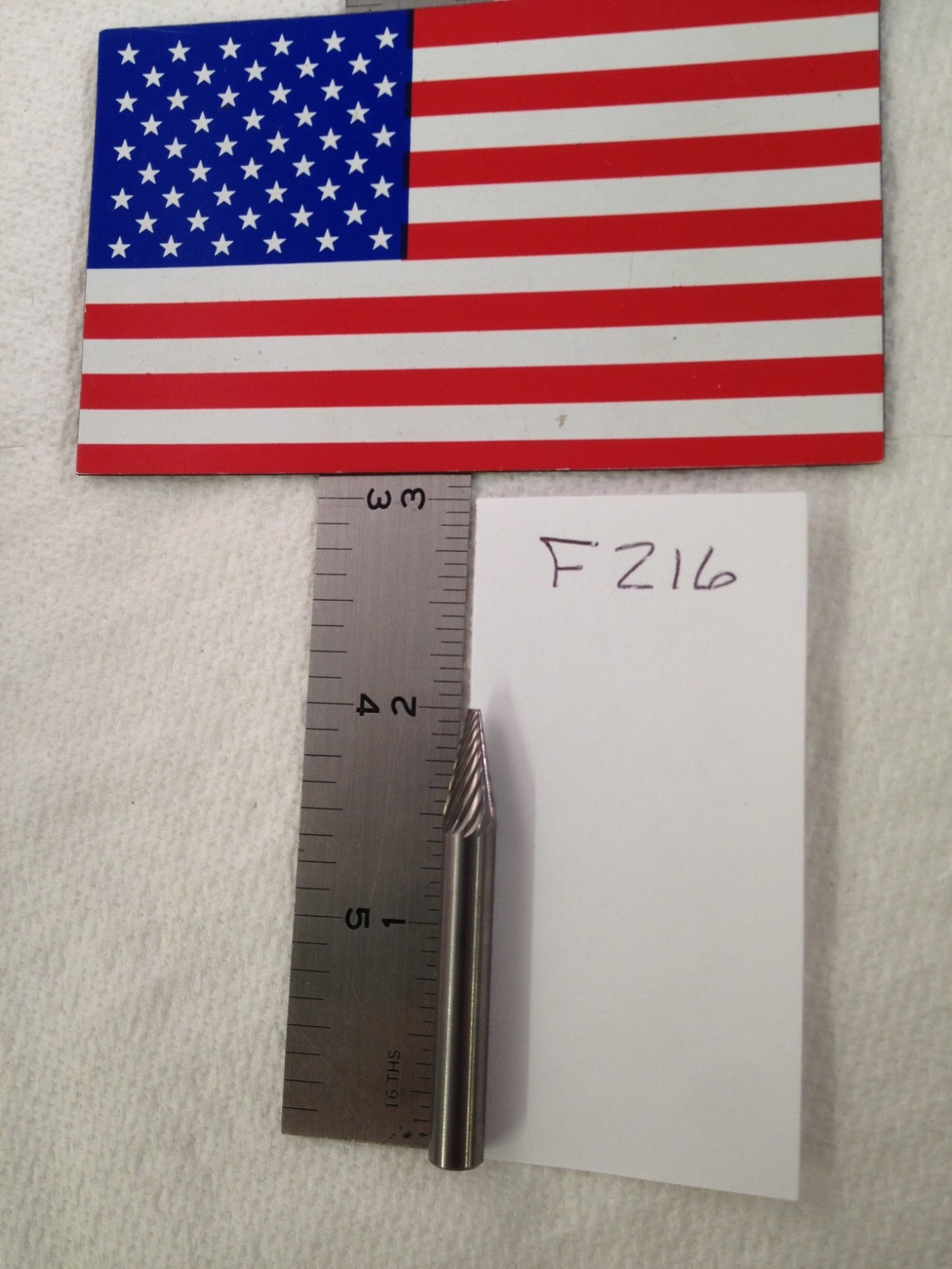1 NEW FALCON / SGS 1/4" SHANK CARBIDE BURR SM-1 cone SINGLE CUT 1/2" LOC (F216)