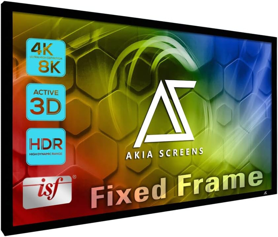 Fixed Frame Projector Screen 135 Inch 16:9 8K 4K Ultra HD 3D Ready Wall Mount CI