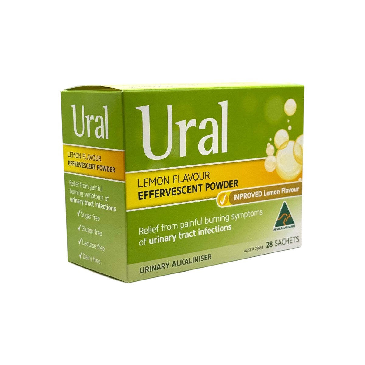 Ural Lemon Effervescent Powder 28 Sachets – Urinary Alkaliser