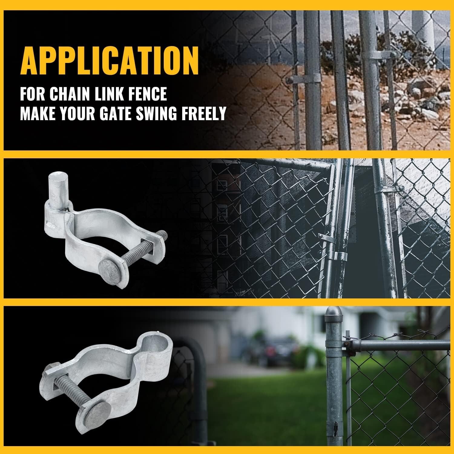 Chain Link Fence Gate Hinge Kit 15/8" Gate Hinge Include Female Gate Hinge2 Pcs