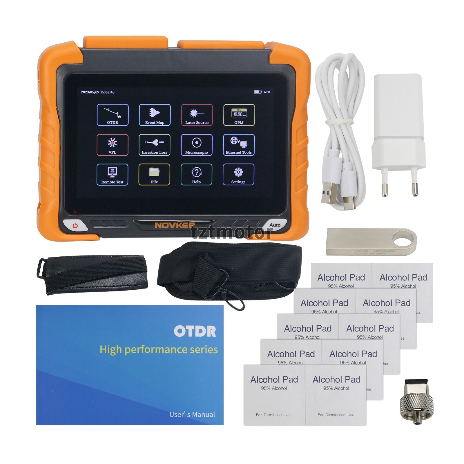 OTDR Optical Time Domain Reflectometer with 7 inch Capacitance Touch Screen