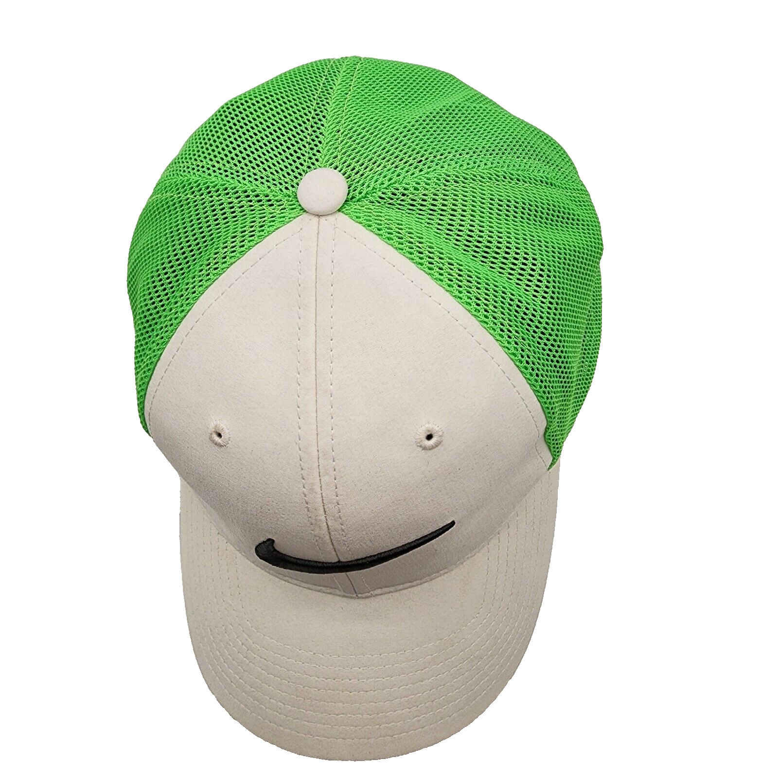 Nike Golf Flexfit Hat L/XL Mesh Back Neon Green/White/Black (01-1003-GN)