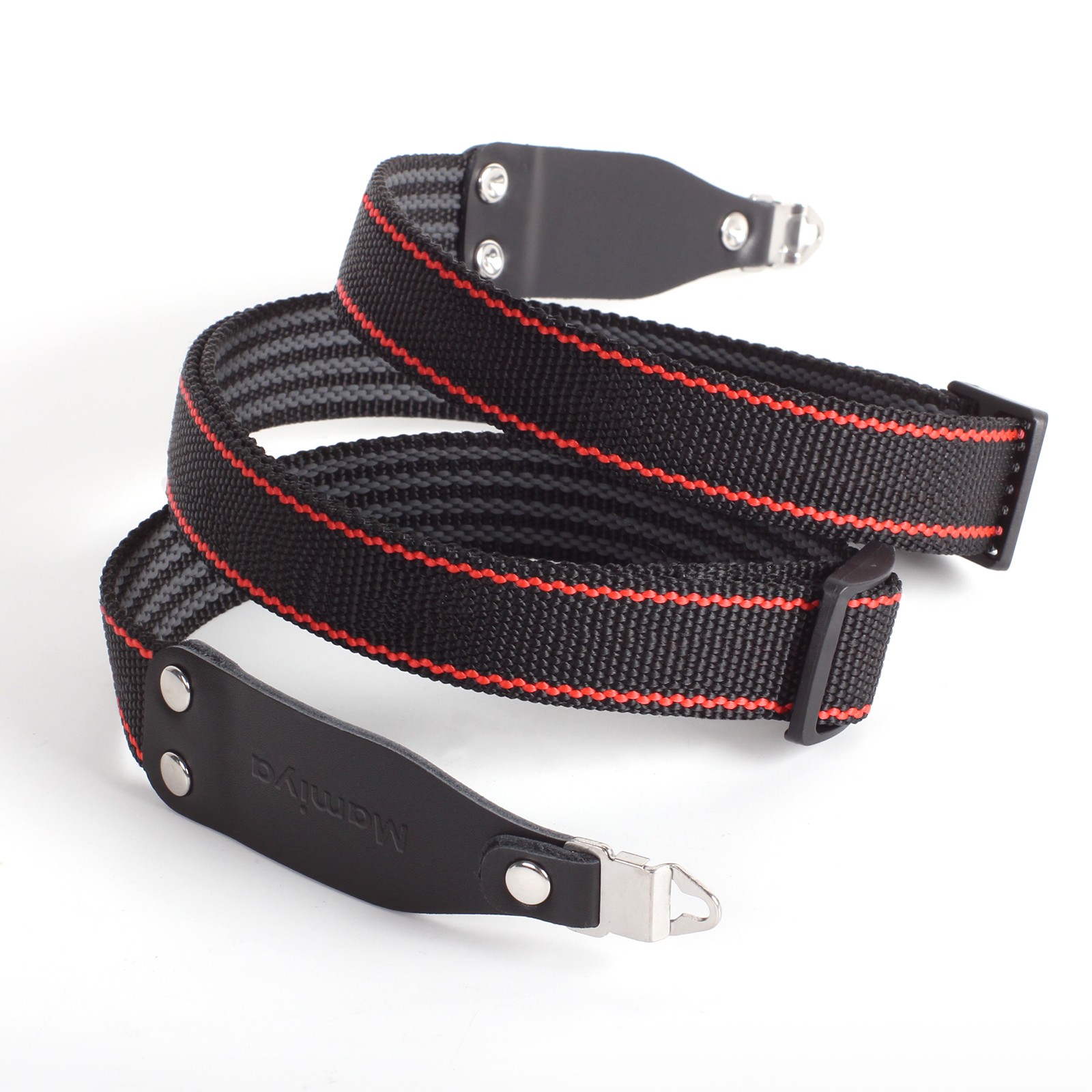 New Black-red line Neck Shoulder Adjustable Nylon Strap with Lug for Mamiya RB67