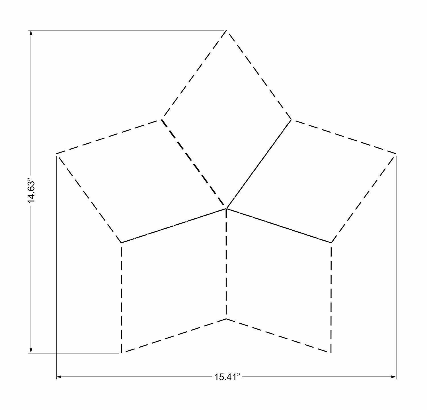 Diamond Template 5" Side- Clear 1/8" 72 Degree