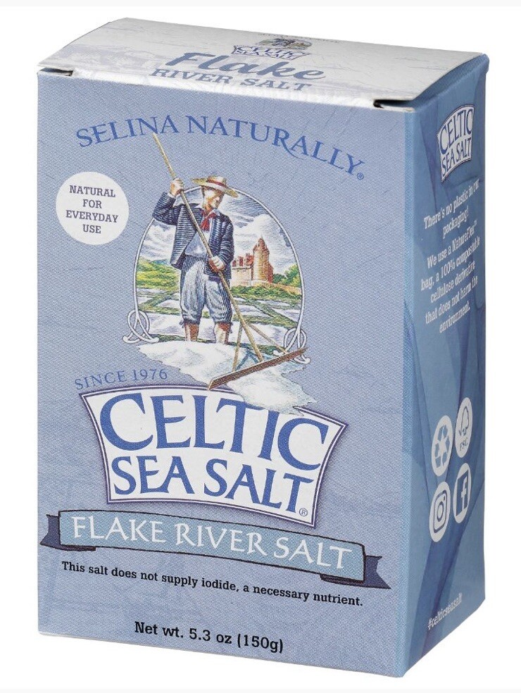 Selina Naturally Celtic Sea Salt Flake River Salt 5.3 OZ
