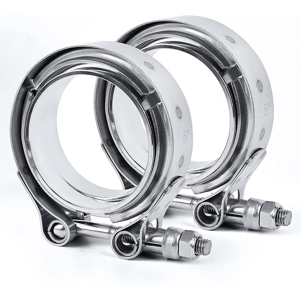 2pcs 2.5inch V-band Clamp 2.5" Male/Female Flange Kit SS304 stainless