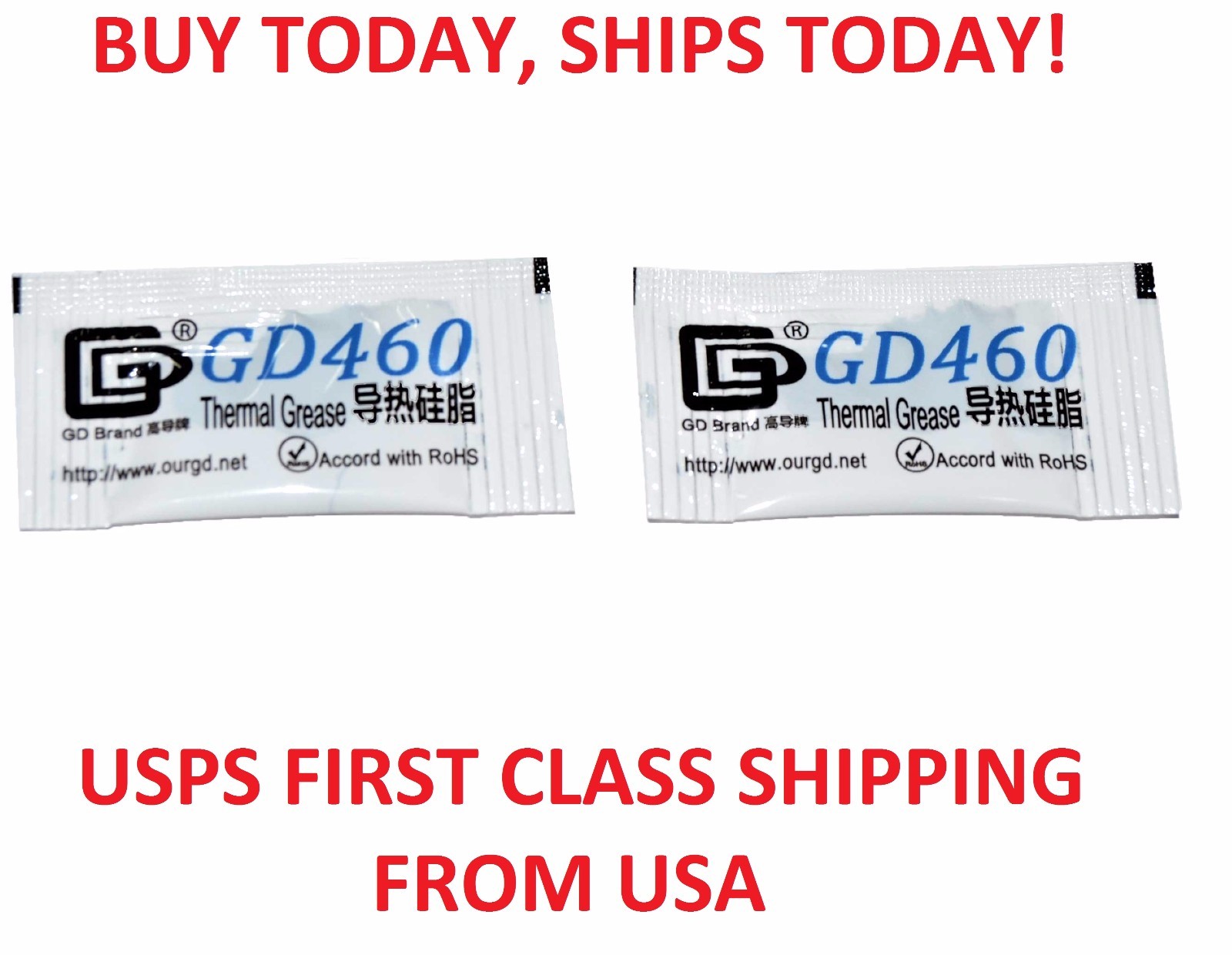 2PC LOT 0.5G High Performance Silver Thermal Paste Grease Compound CPU GPU Gray