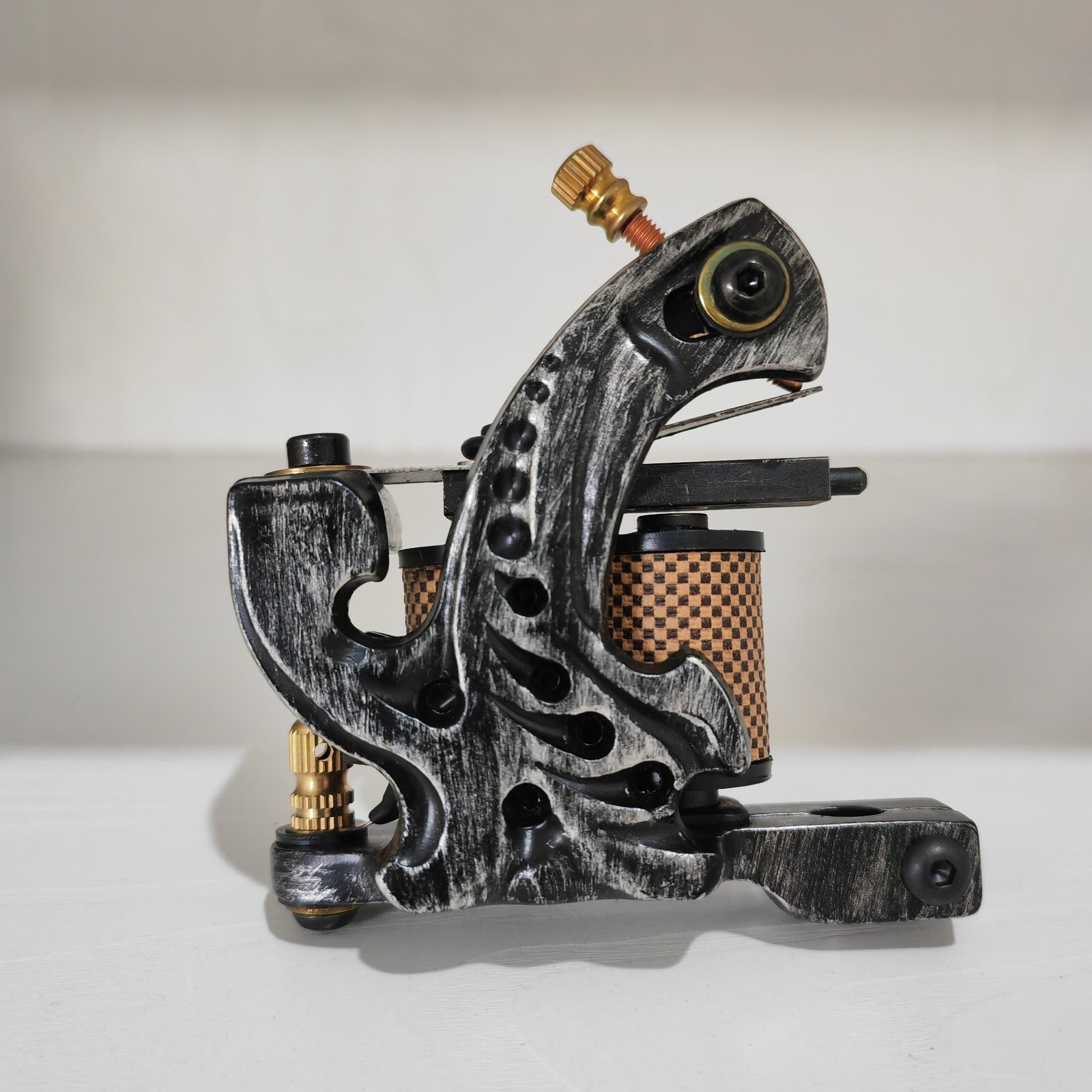 Beginner Tattoo Machine Gun Supply 10 Wrap Coils Aluminum Alloy Frame Liner