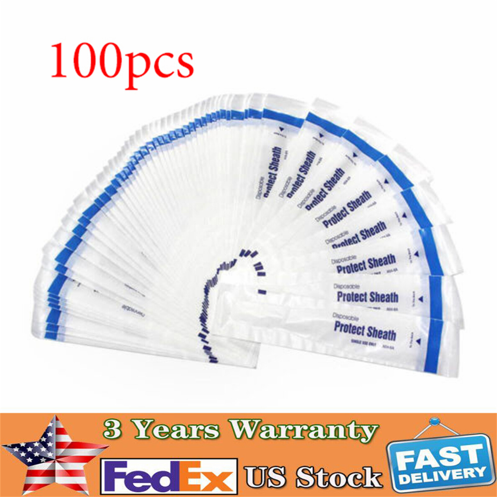 100PCS Disposable Intraoral Camera Sleeve Covers for Dental Labs