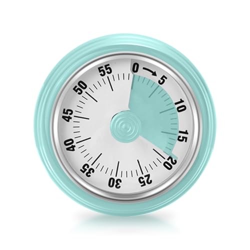 Visual Timer,  60-Minute Countdown Timer, Kitchen Timer with Mint Green