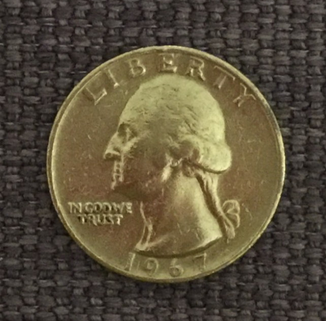 1967 P Washington quarter, actual coin in picture free S/H