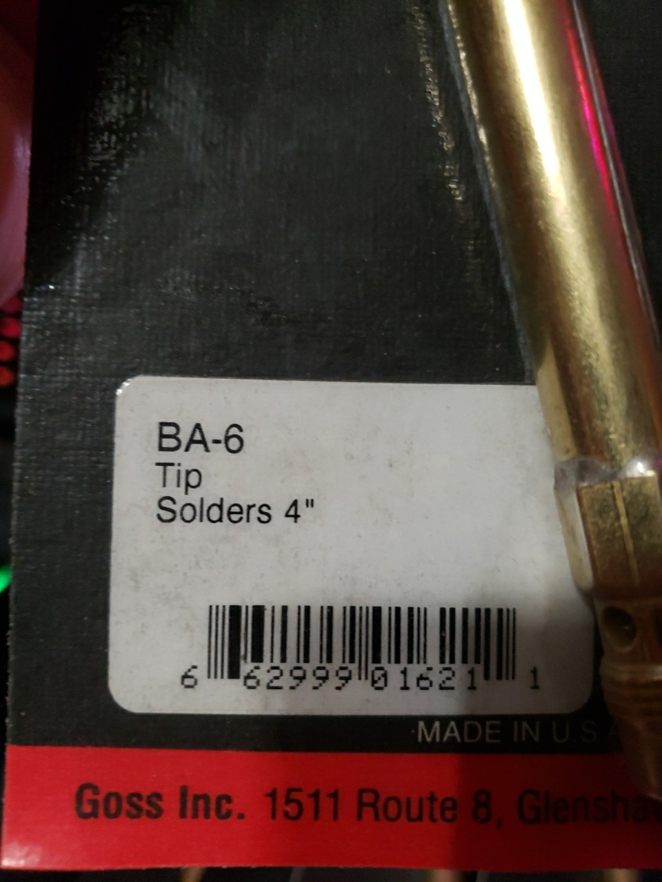 Goss Ba-6 Air Acetylene Tip Pencil / Feather Flame Aa-1 Aa-3 Handles 7/16" Soft