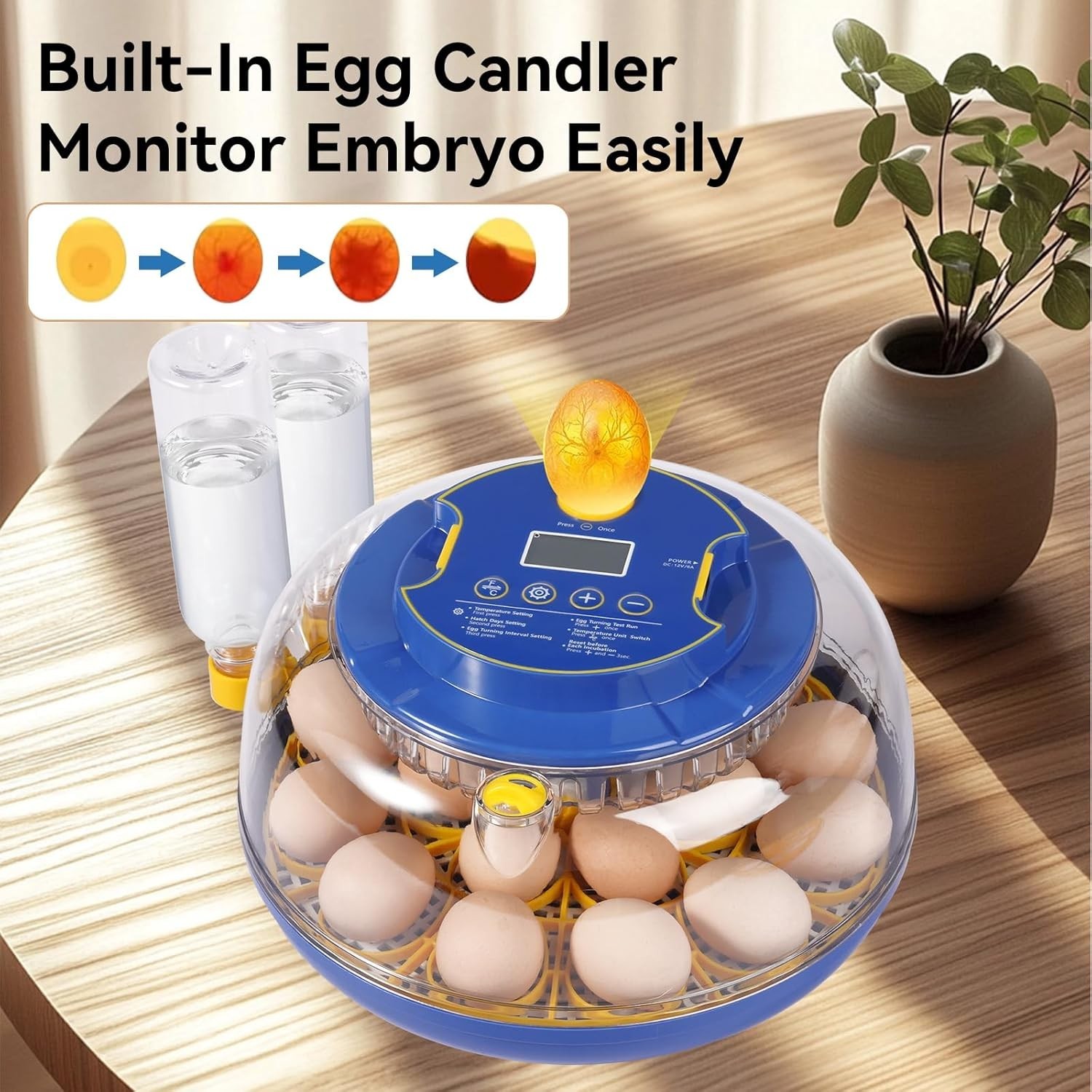 18 Egg Incubators for Hatching Eggs, Chicken Egg Incubator with Automatic Egg