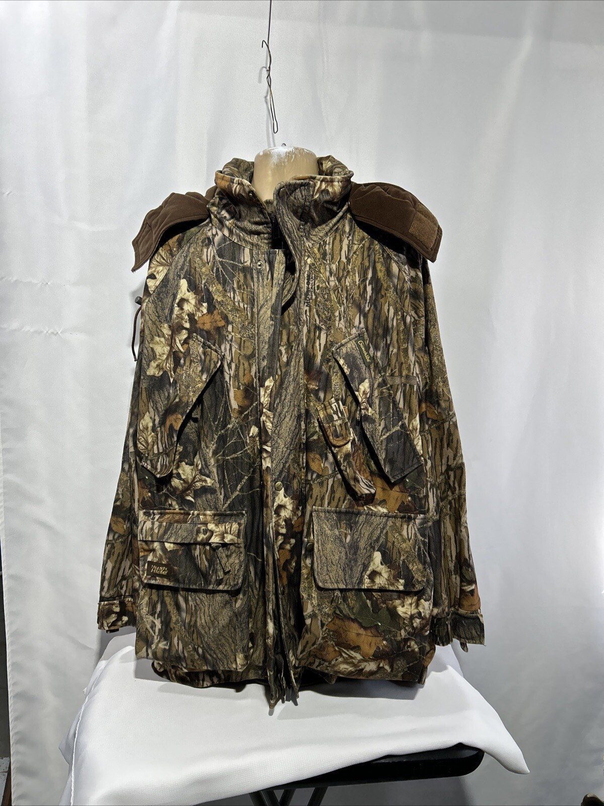 Gamehide Thermal Hush Hide Mossy Oak Camouflage Hunting Jacket Men's Size XL