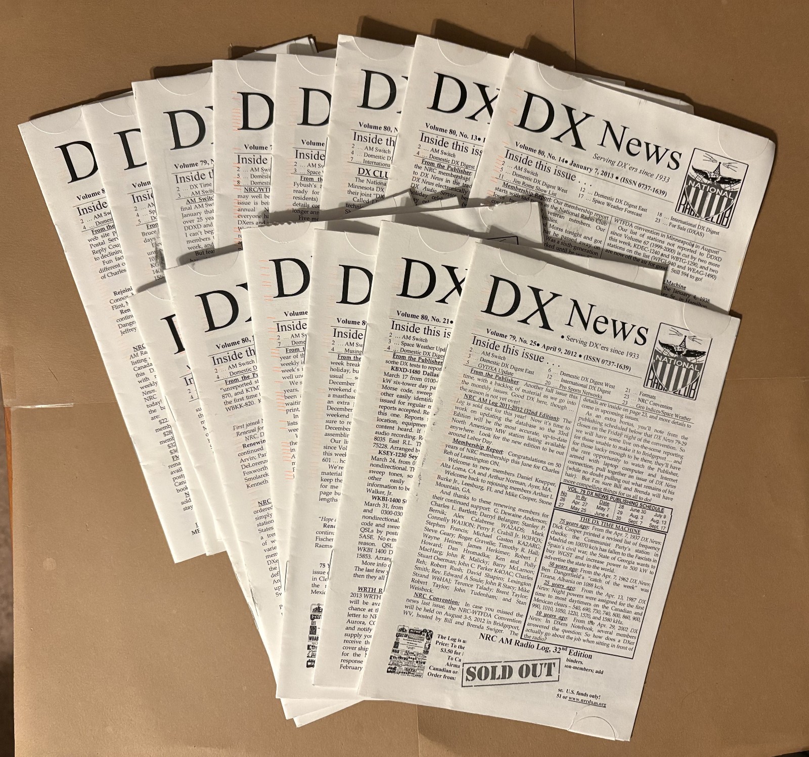 14 DX News Pamphlets from National Radio Club