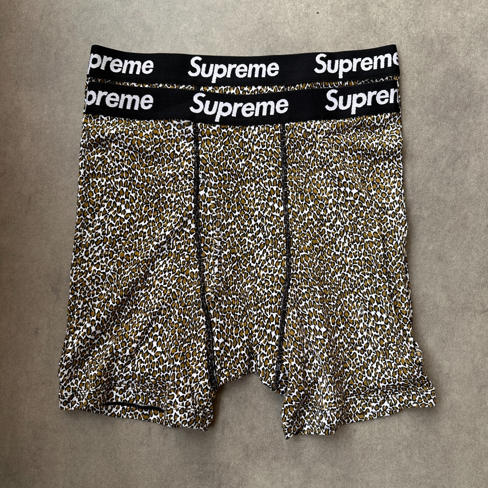 Supreme Boxer Shorts Leopard Print Men's Underwear Streetwear 2 Pack SML XL New