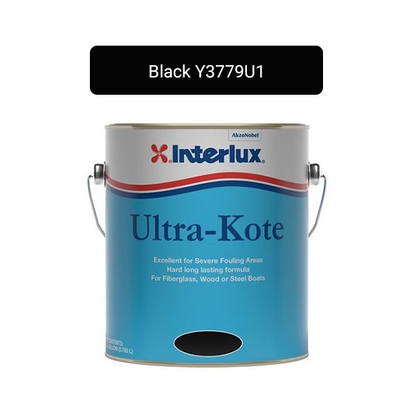 Interlux  Ultra-Kote Hard Antifouling Bottom Paint Black 1 Gallon Y3779U1