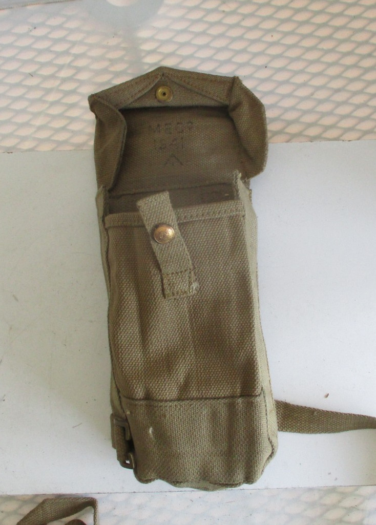 British Army Ammo Pouch, Vintage Khaki, Dated 1941, NOS