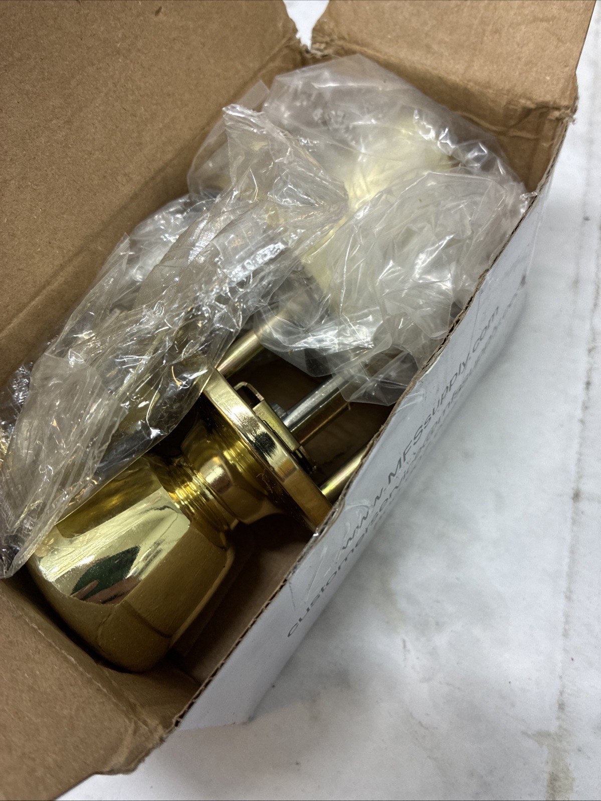 MFS Supply Polished Brass Entry Lock w Keys