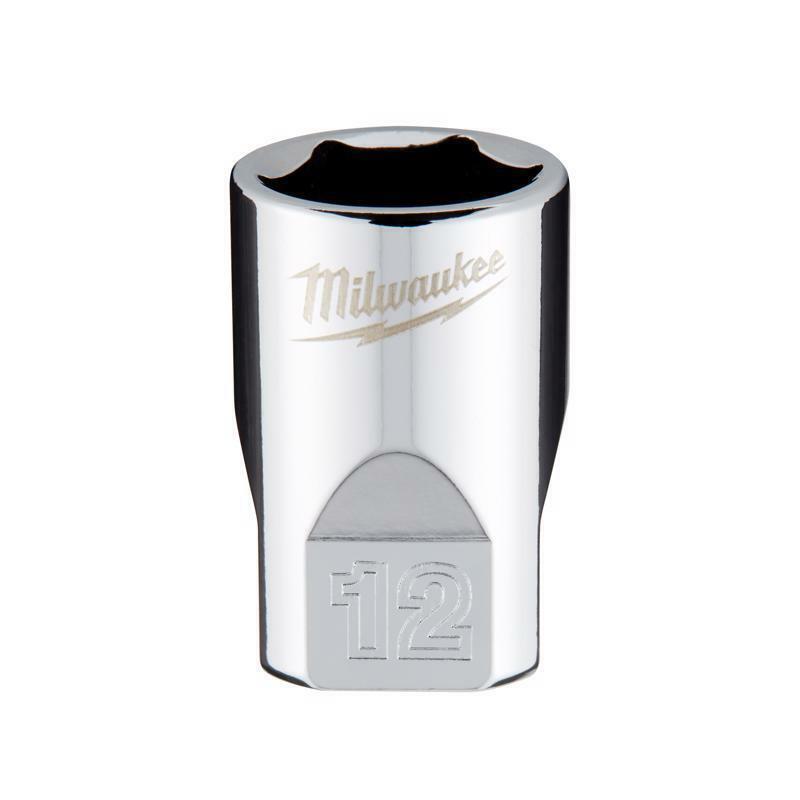 Milwaukee 12 mm X 1/4 in. drive Metric 6 Point Standard Socket