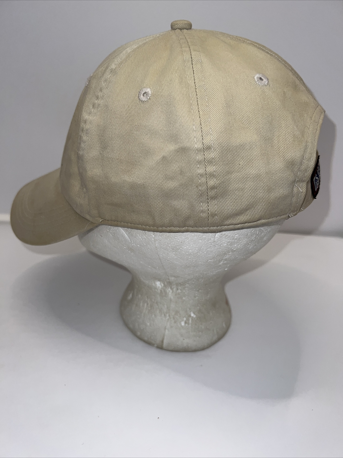 U.S. Open 2003 Olympia Fields Hat Cap 103rd Event Tan w Navy, Red, White. Cotton
