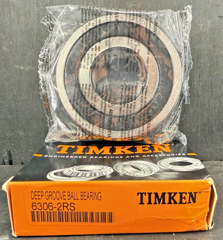 1 NEW TIMKEN 6306-2RS DEEP GROOVE BALL BEARING NIB ***MAKE OFFER***