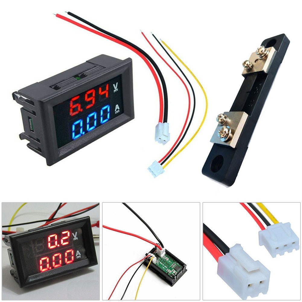 Compact LED Digital Voltmeter Ammeter for Voltage and Current Monitoring