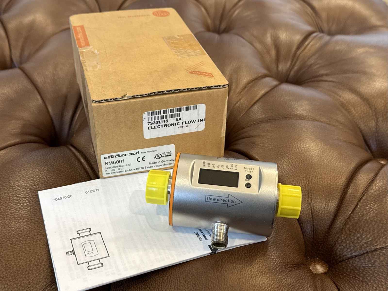 NEW IFM SM6001 Electronic Flow Indicator SMR12GGXFRKG/US-100 FAST SHIPPING