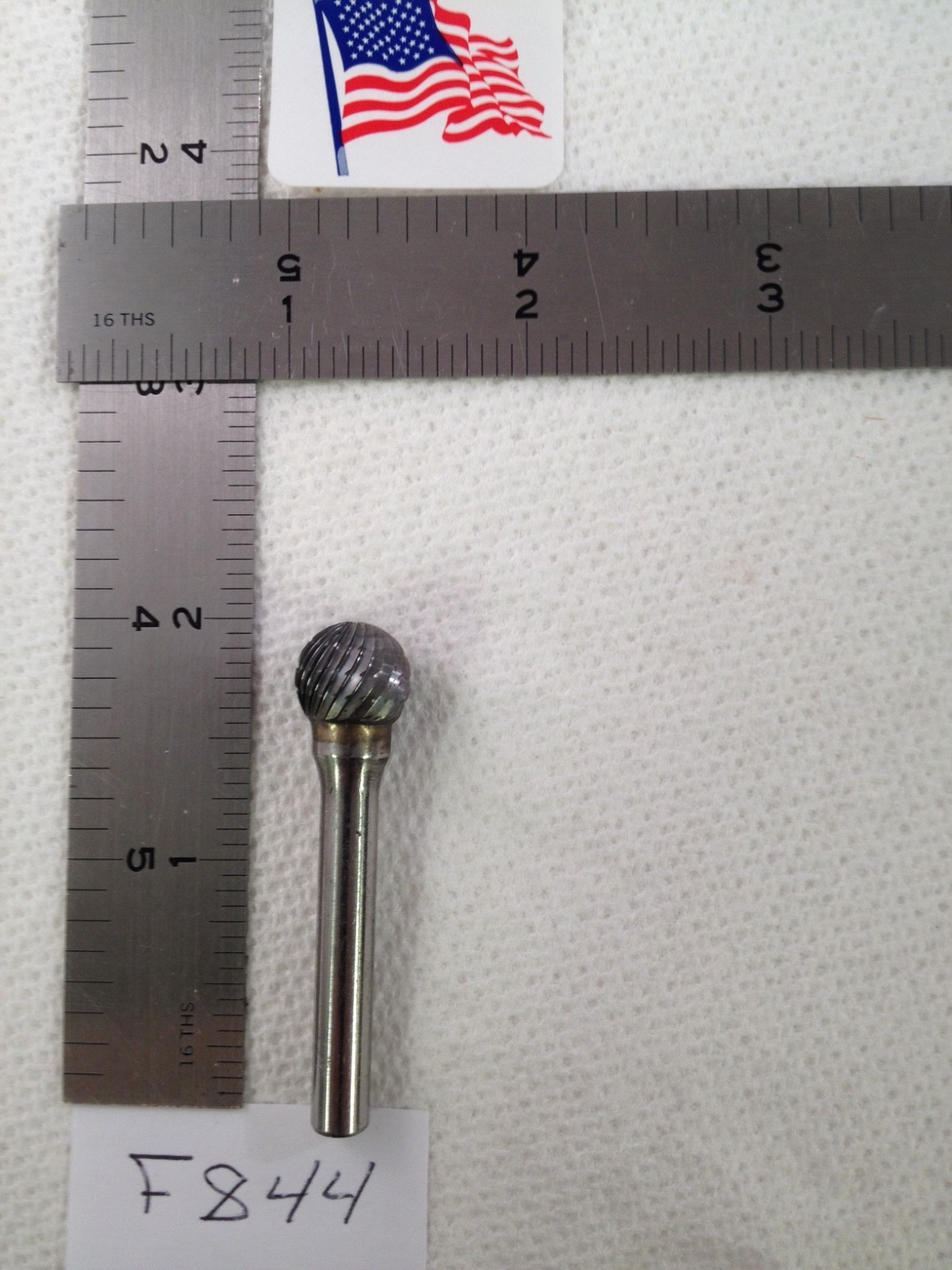 1 NEW FALCON / SGS 1/4" SHANK CARBIDE BURR. SD-5 SINGLE LINE CUT. BALL (F844)