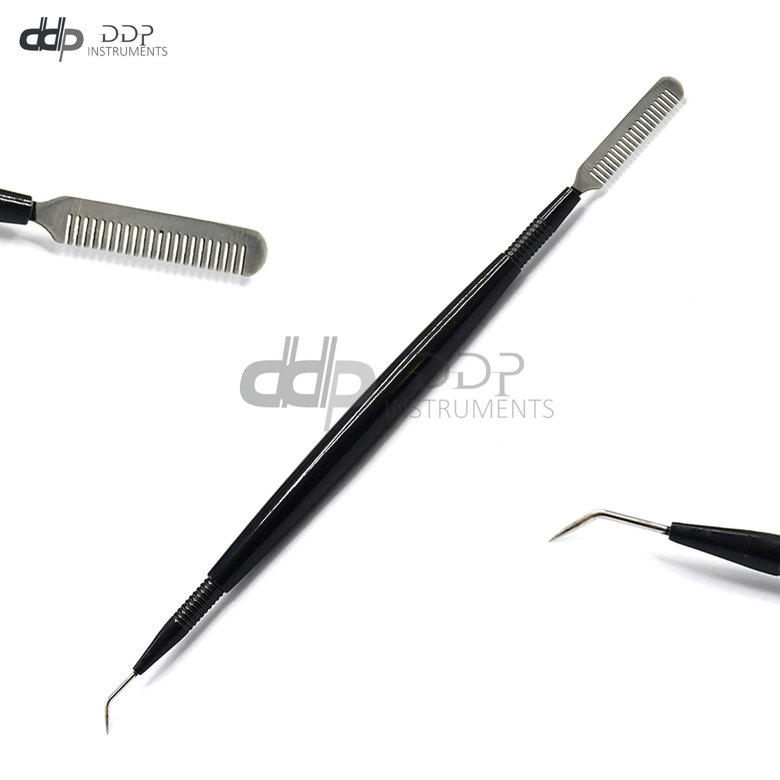 Eyelash Lifting Black Color Separating Tool Extensions Hollow Handle With Brush